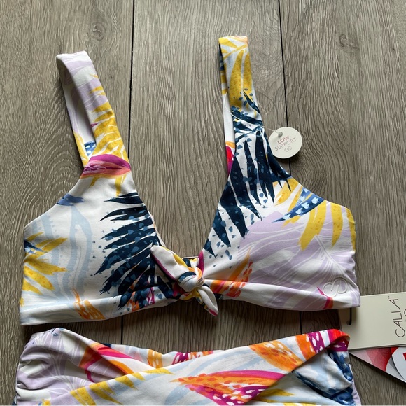Calia watercolor palms 2 piece swim suit size XXS NWT - Picture 3 of 10